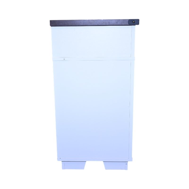White Walnut Media Storage Cabinet with LED Light Strips Q19468