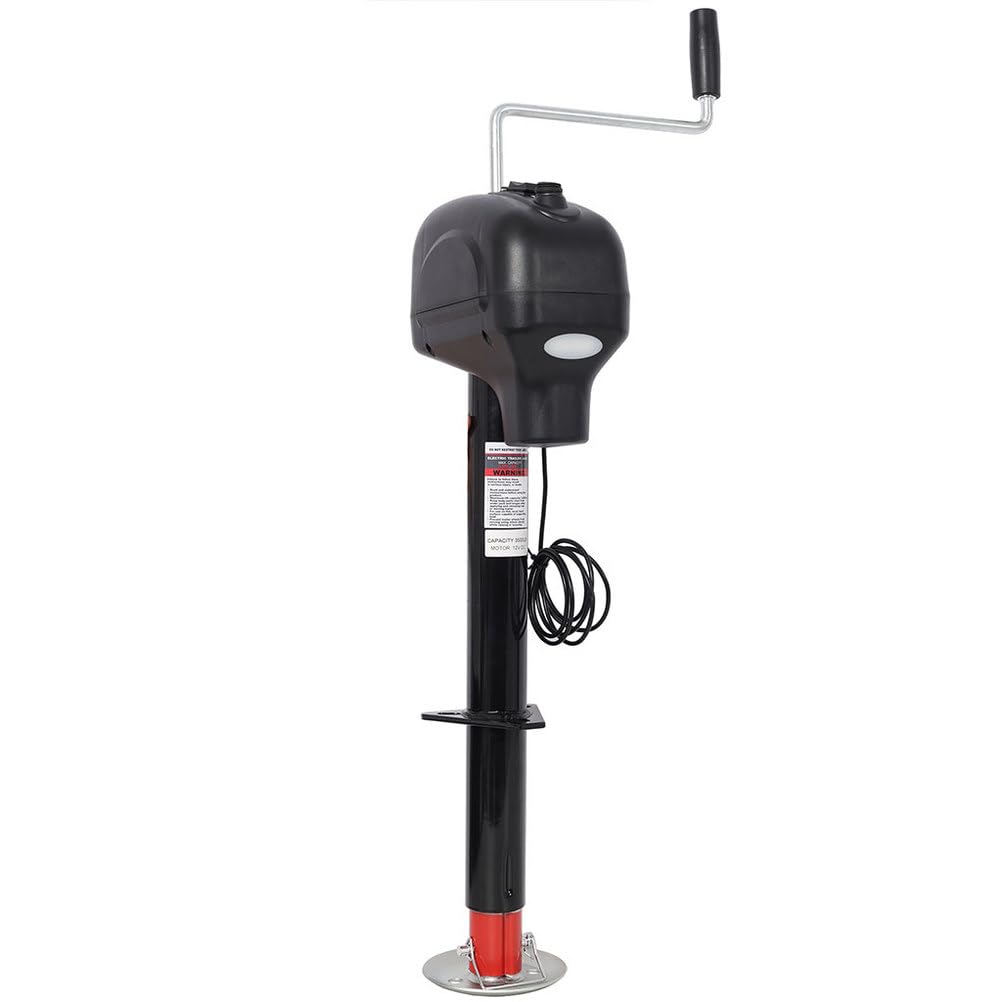 Electric Trailer Jack 3500 LBS 12V DC Power Tongue Jack with Adjustable Drop Leg F292316