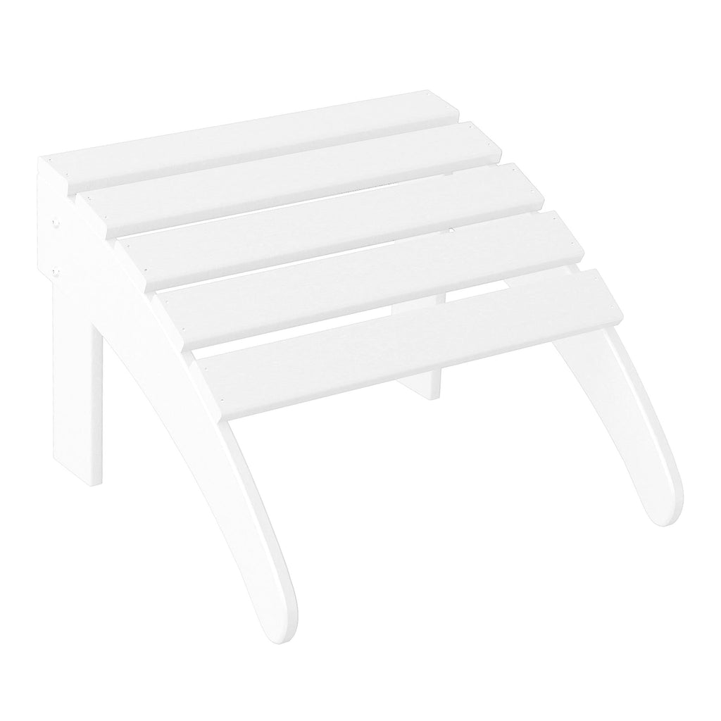 White All Weather Poly Lumber Adirondack Ottoman C793431