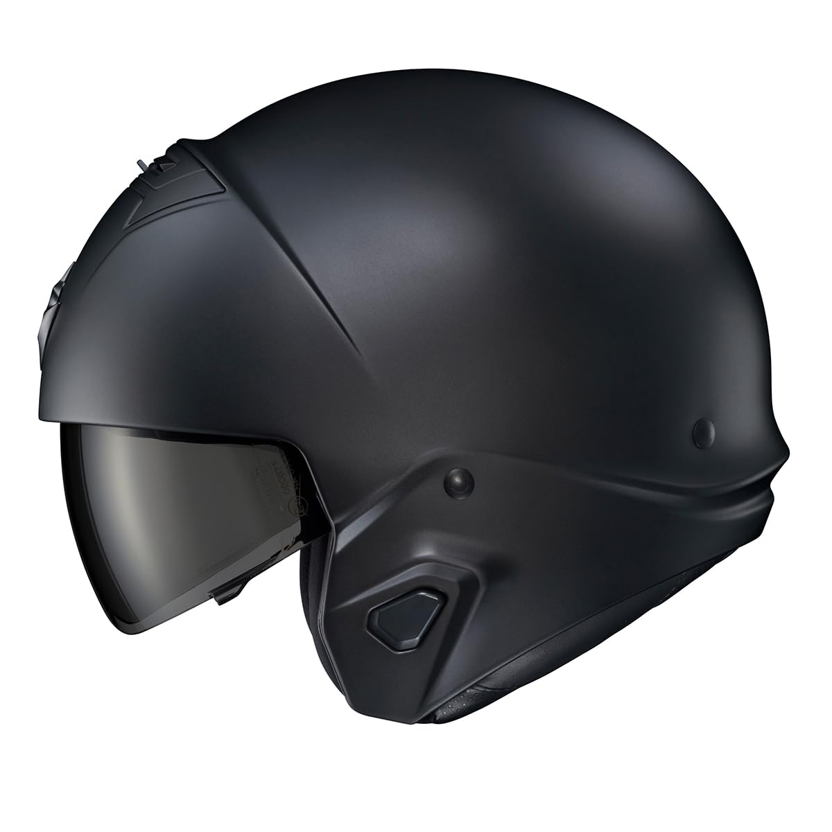 Matte Black Open Face 3/4 Motorcycle Helmet DOT Approved Large V7283