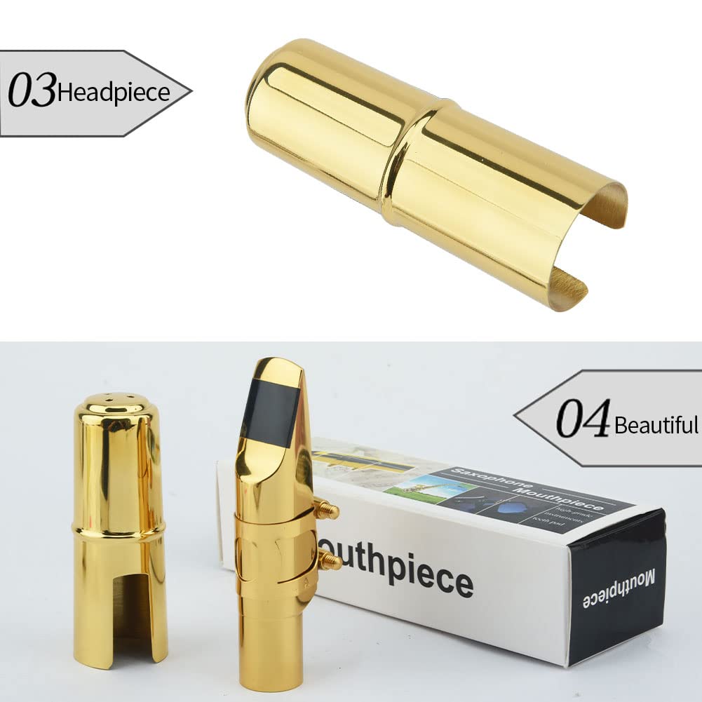 Alto Saxophone Mouthpiece with Cap and Ligature Gold 5C K50338