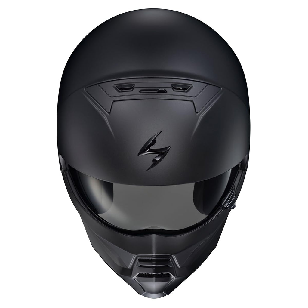 Matte Black Open Face 3/4 Motorcycle Helmet DOT Approved Large V7283