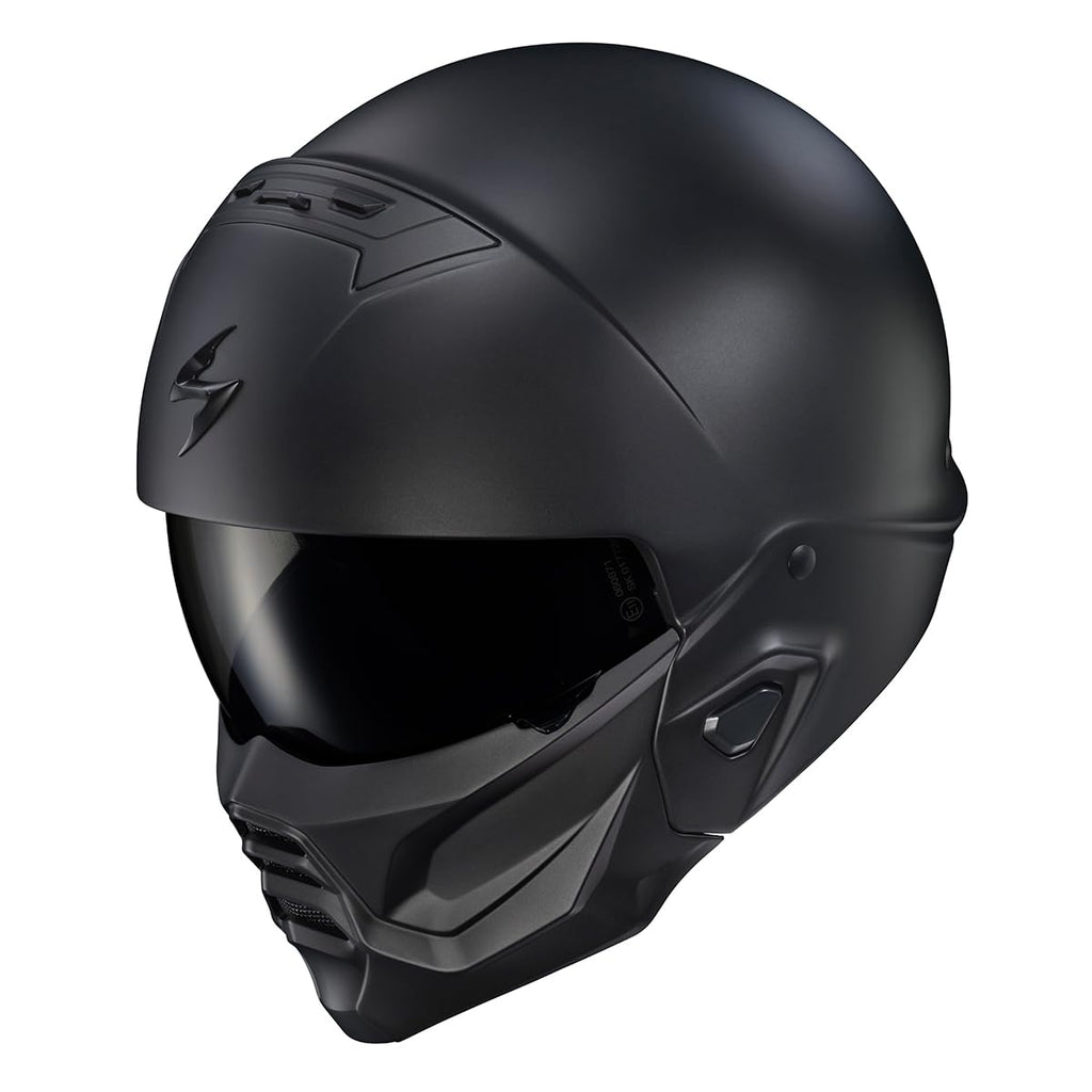 Matte Black Open Face 3/4 Motorcycle Helmet DOT Approved Large V7283