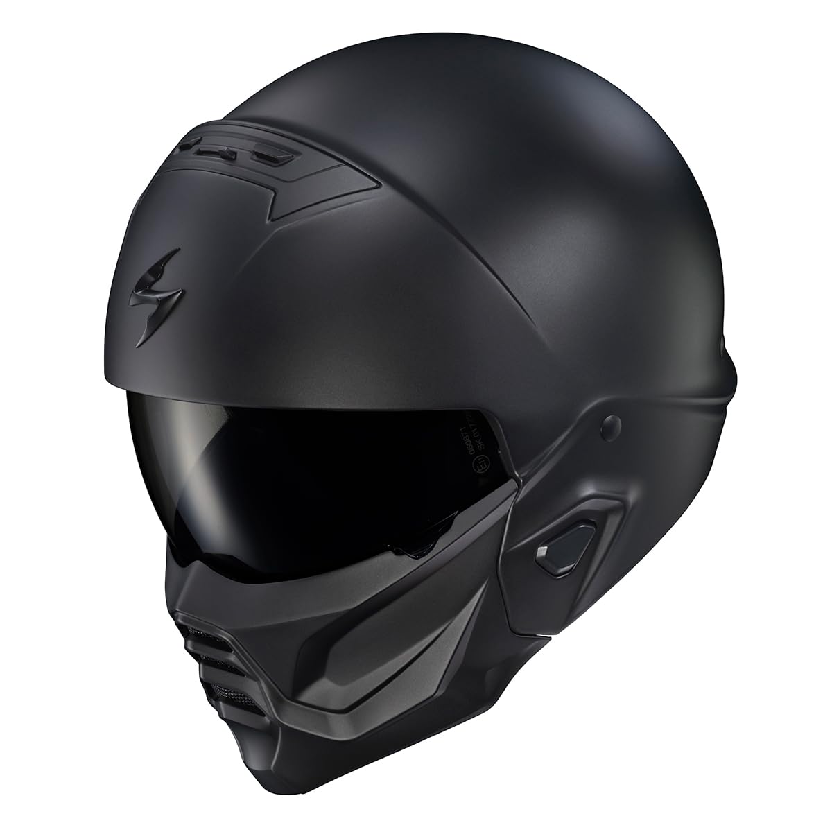 Matte Black Open Face 3/4 Motorcycle Helmet DOT Approved Large V7283