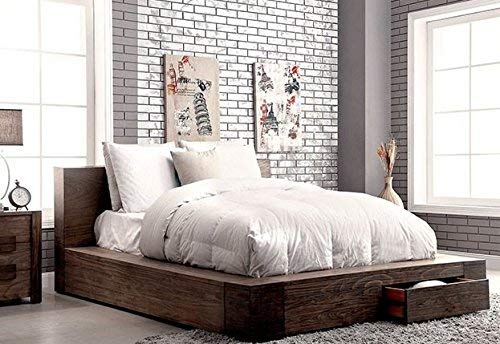 California King Walnut Platform Bed I1531