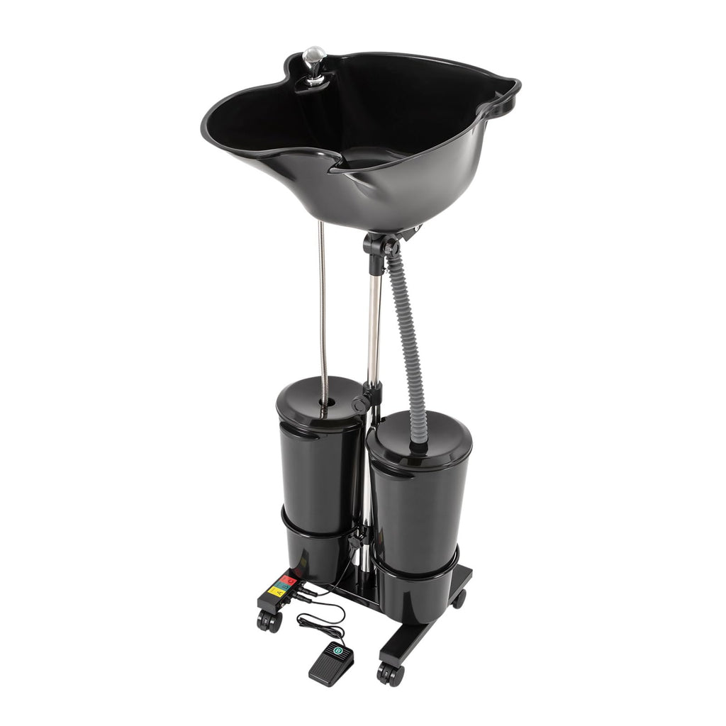 Portable Plastic Shampoo Bowl with 2 Bucket and Electric Pump Z68304