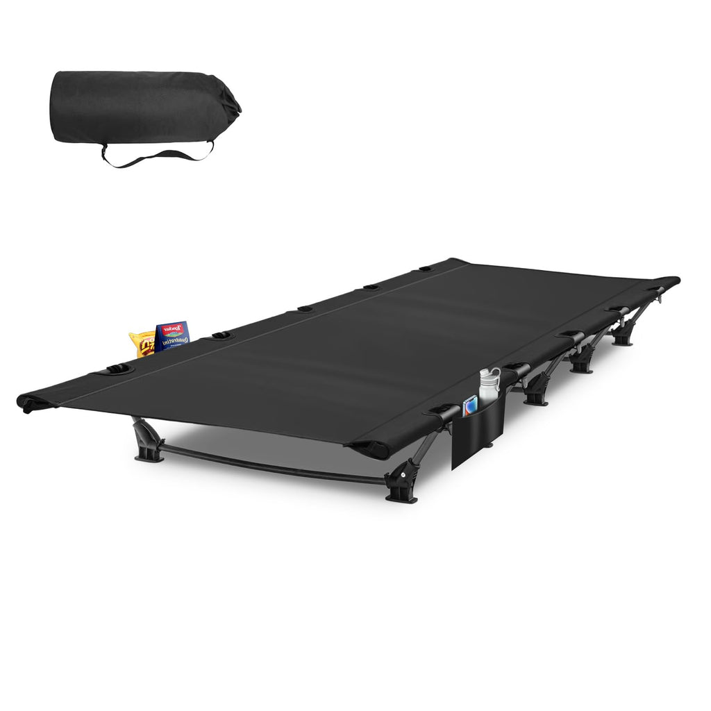 Ultralight Portable Folding Camping Cot with 2 Side Pocket R699