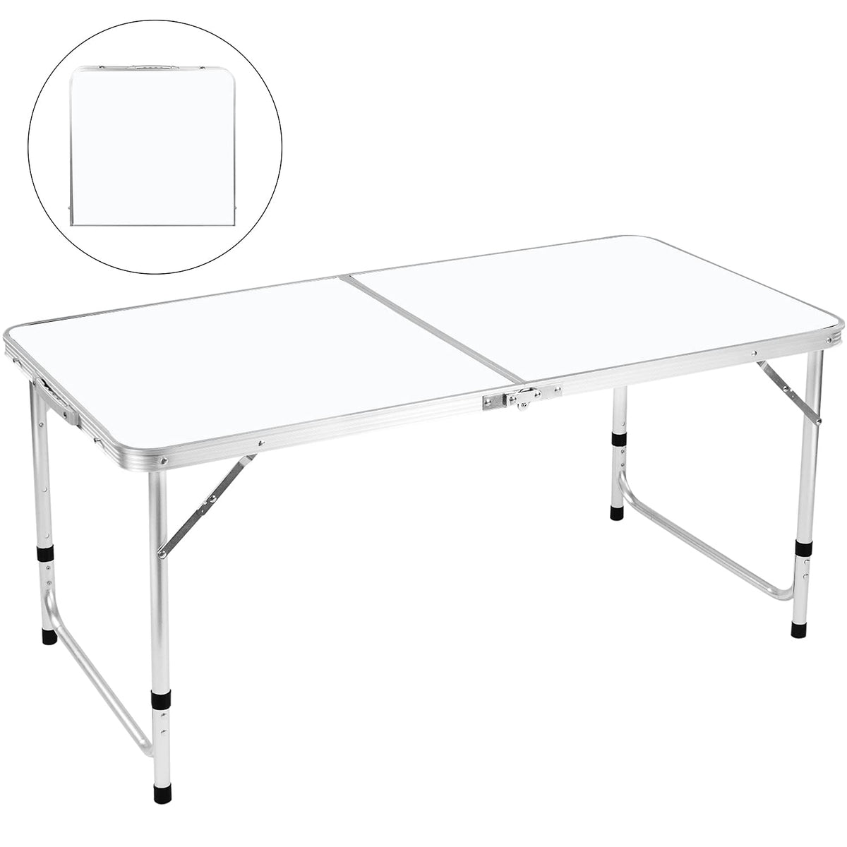 4 FT Aluminum Height Adjustable Folding Camping Table M109838