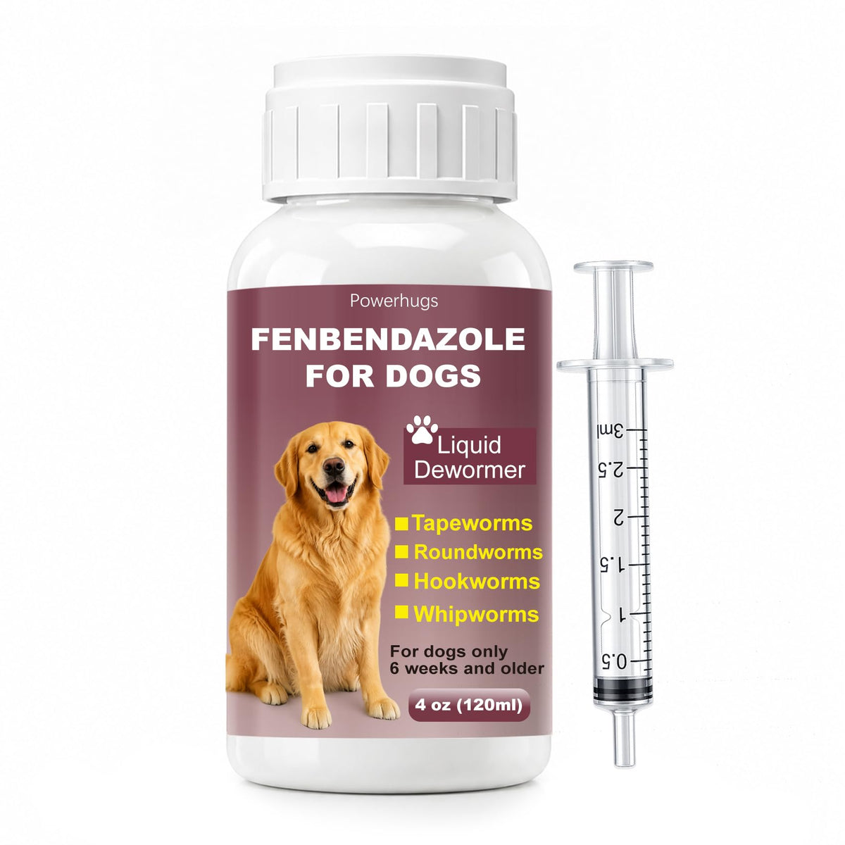 Dog Dewormer for Tapeworms, Roundworms, Hookworms and Whipworms E3202