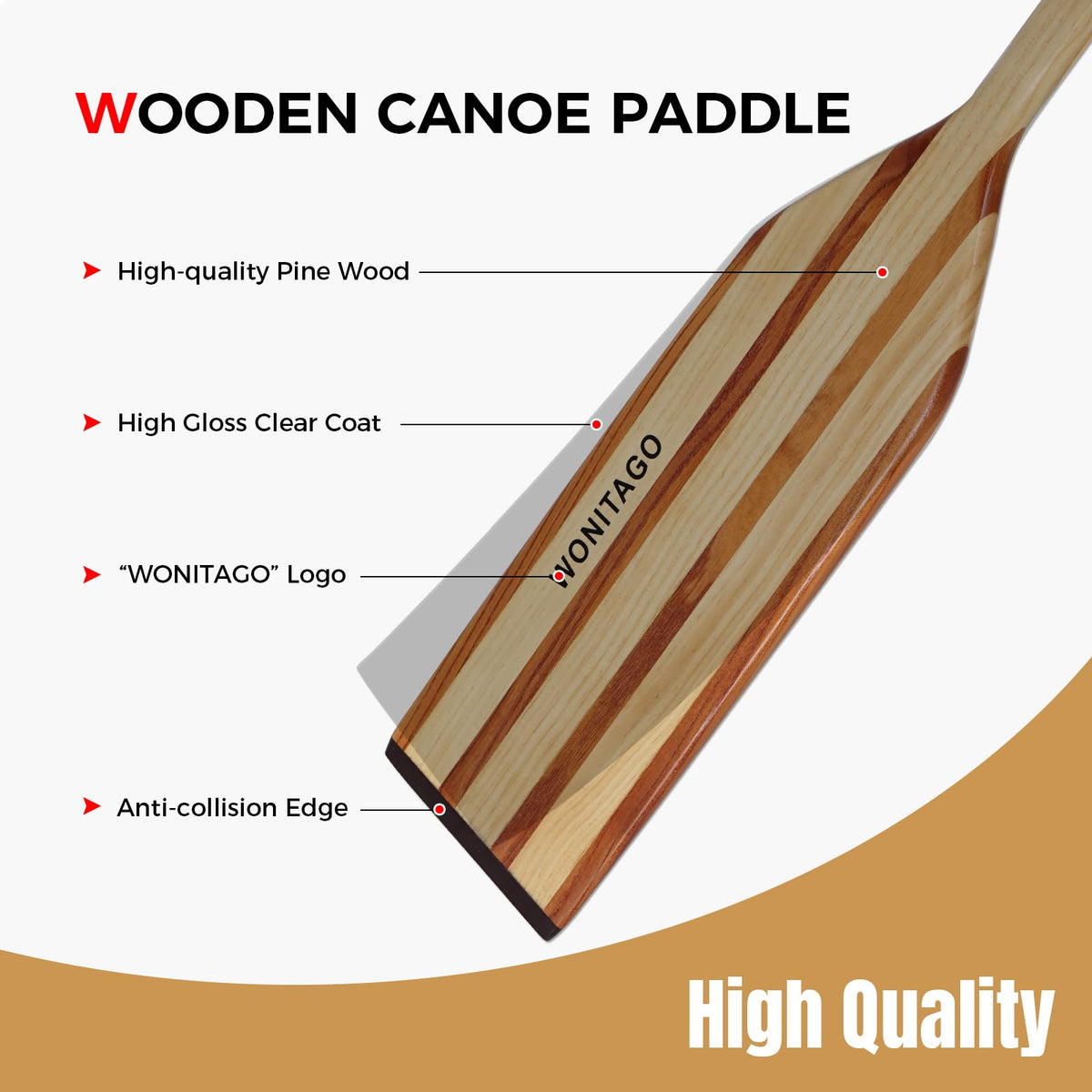 Wooden Canoe Paddle R5623