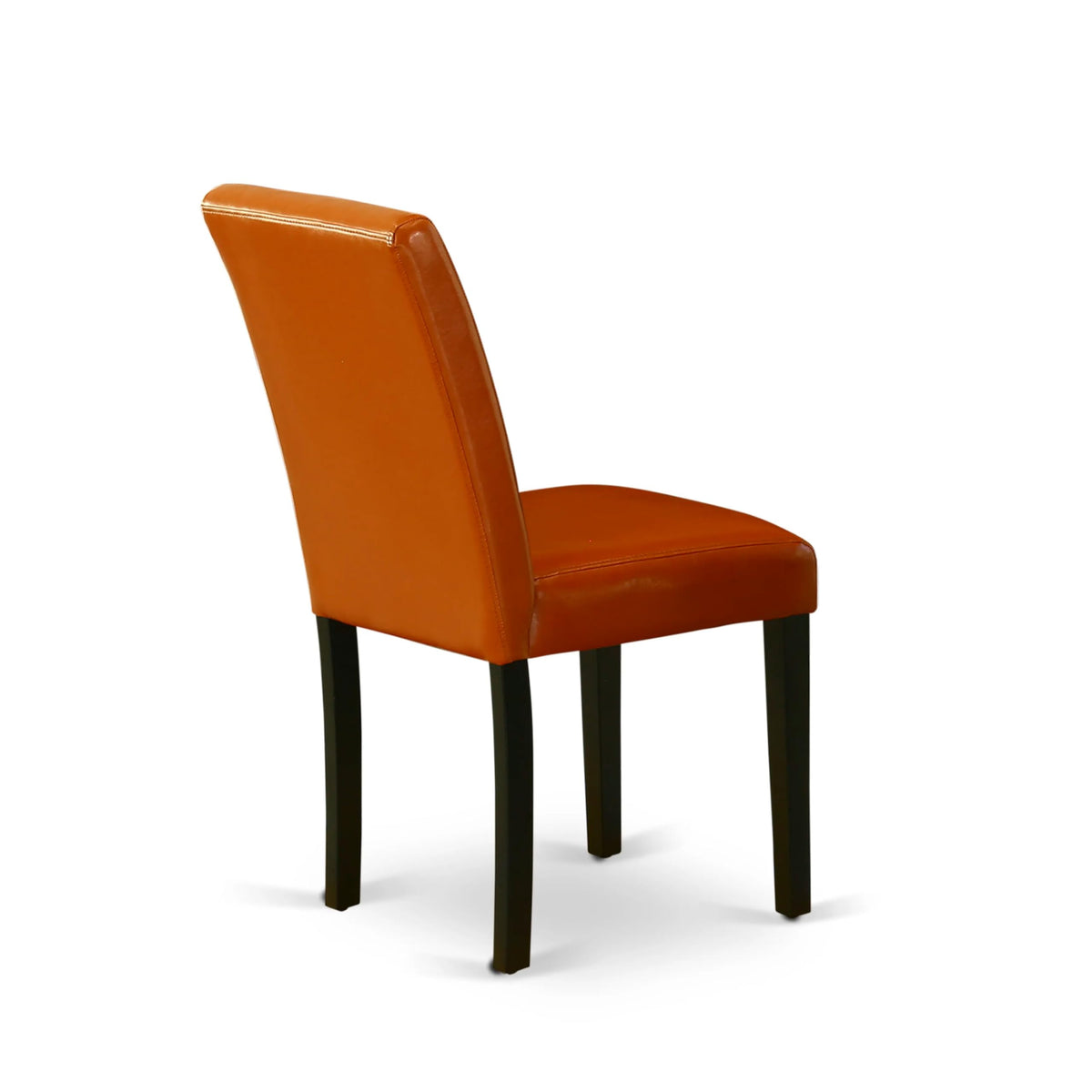 Baked Bean Faux Leather Upholstered Dining Chairs Set of 2 L390