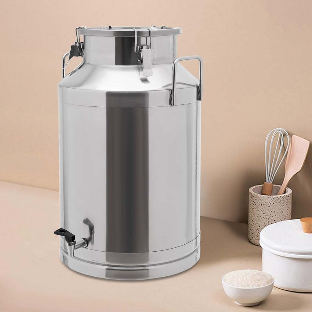 60L Stainless Steel Milk Can with Faucet and Sealed Lid H75425