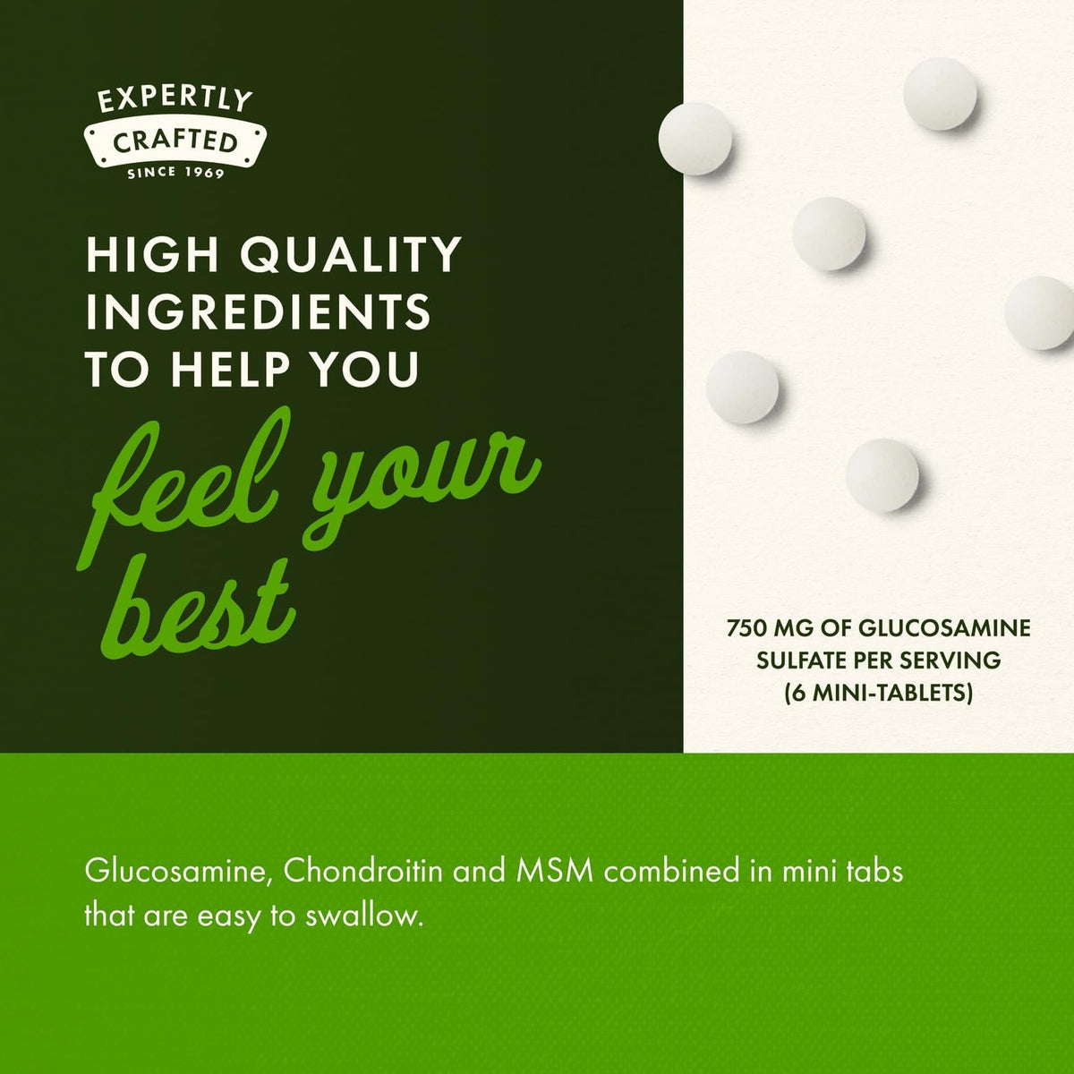 Glucosamine, Chondroitin & MSM 360 Mini-Tablets B961