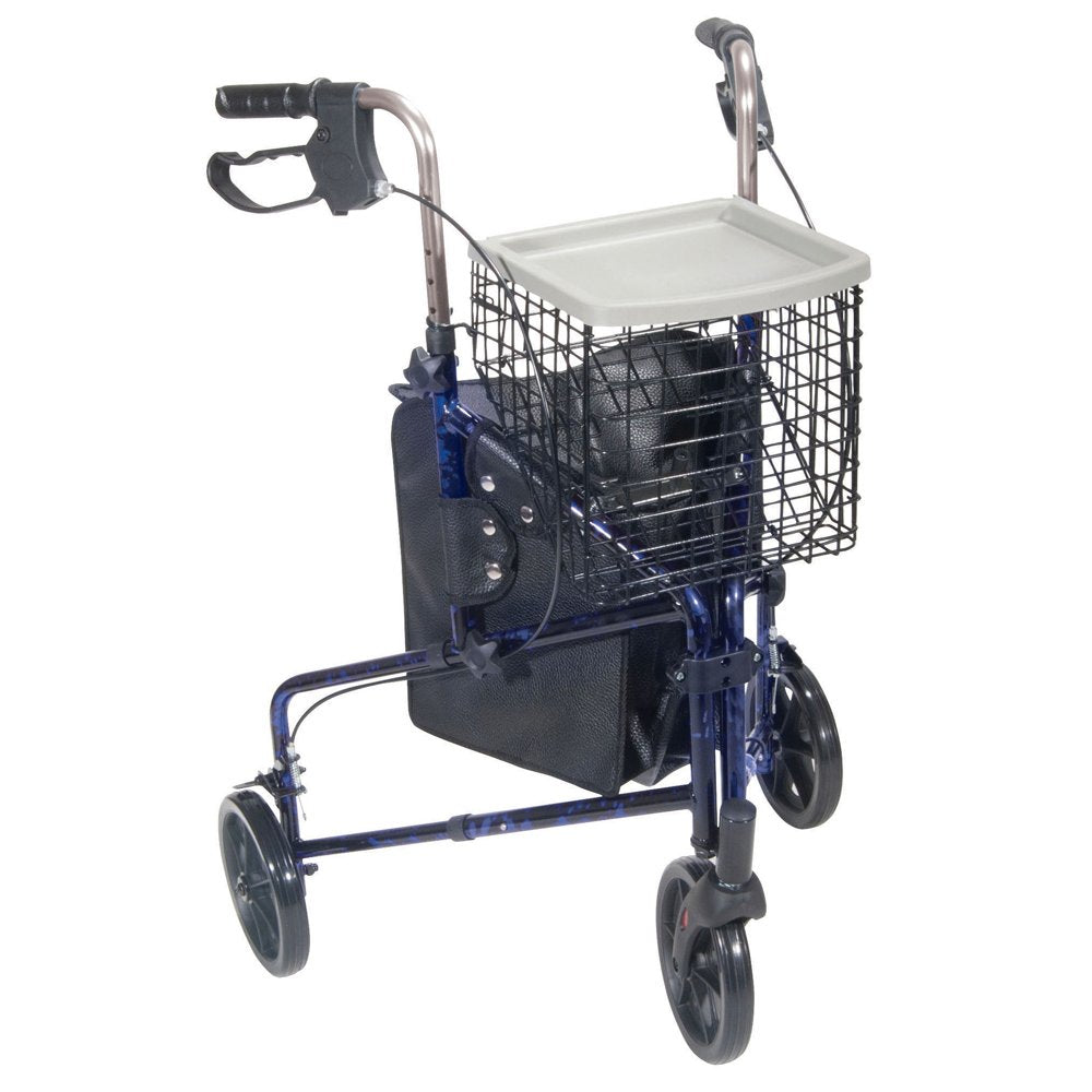 Blue Three-Wheel Rollator F111653
