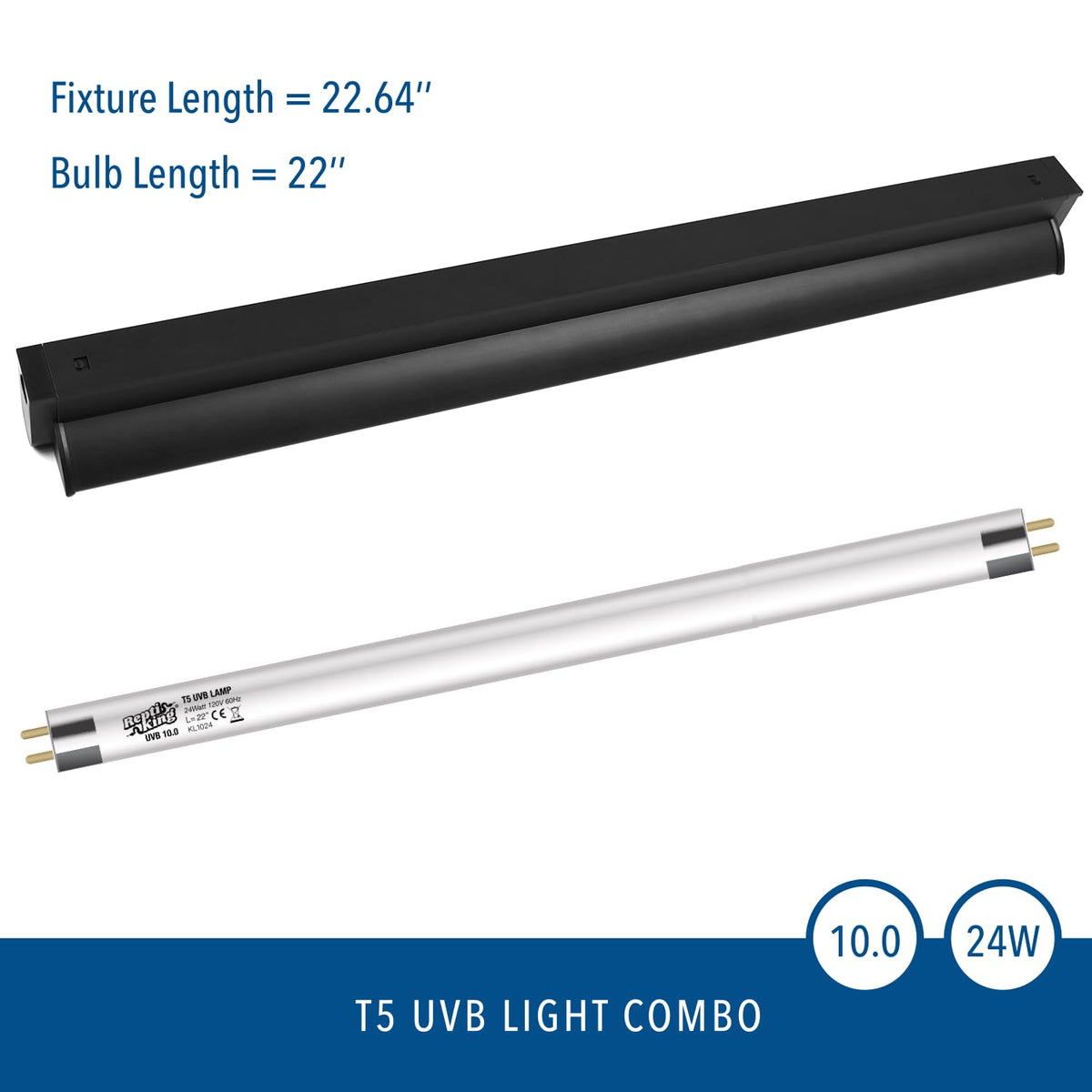 24W 10.0 UVB Reptile Light Fixture Kit N87647