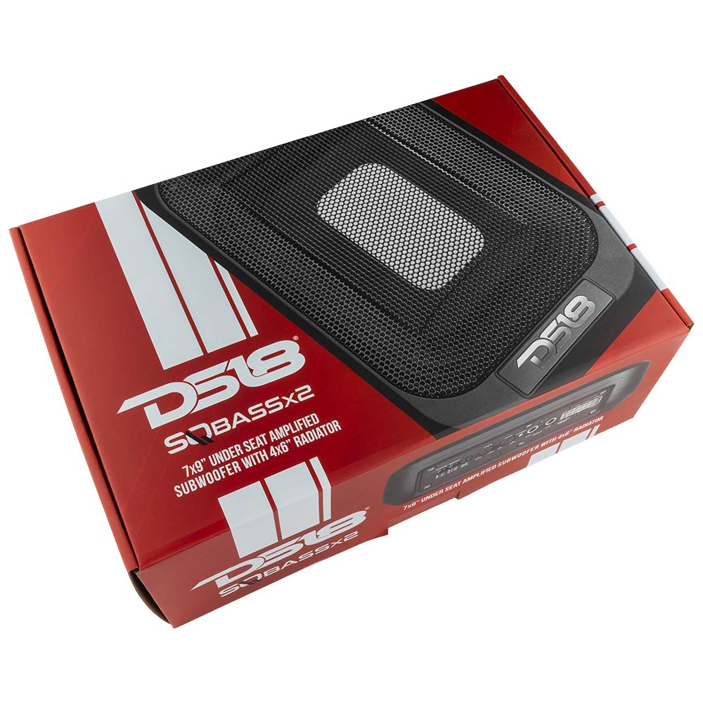 7x9 UnderSeat Slim Amplified Car Subwoofer with 4x6 Passive Radiator V7127