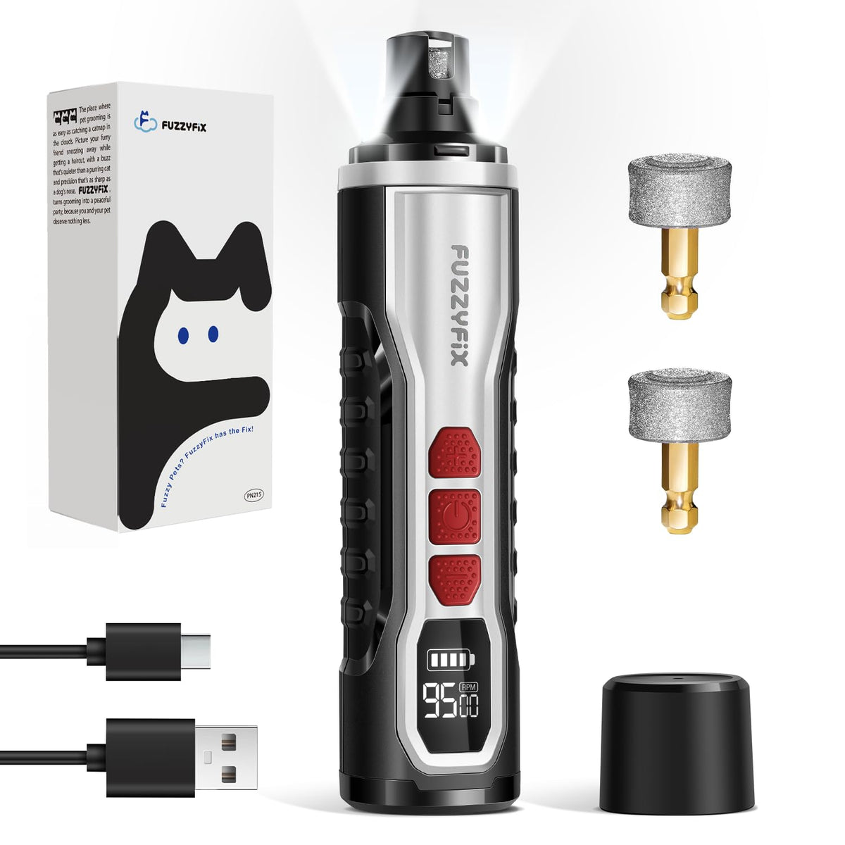 Electric Dog Nail Grinder with LED Light E824303
