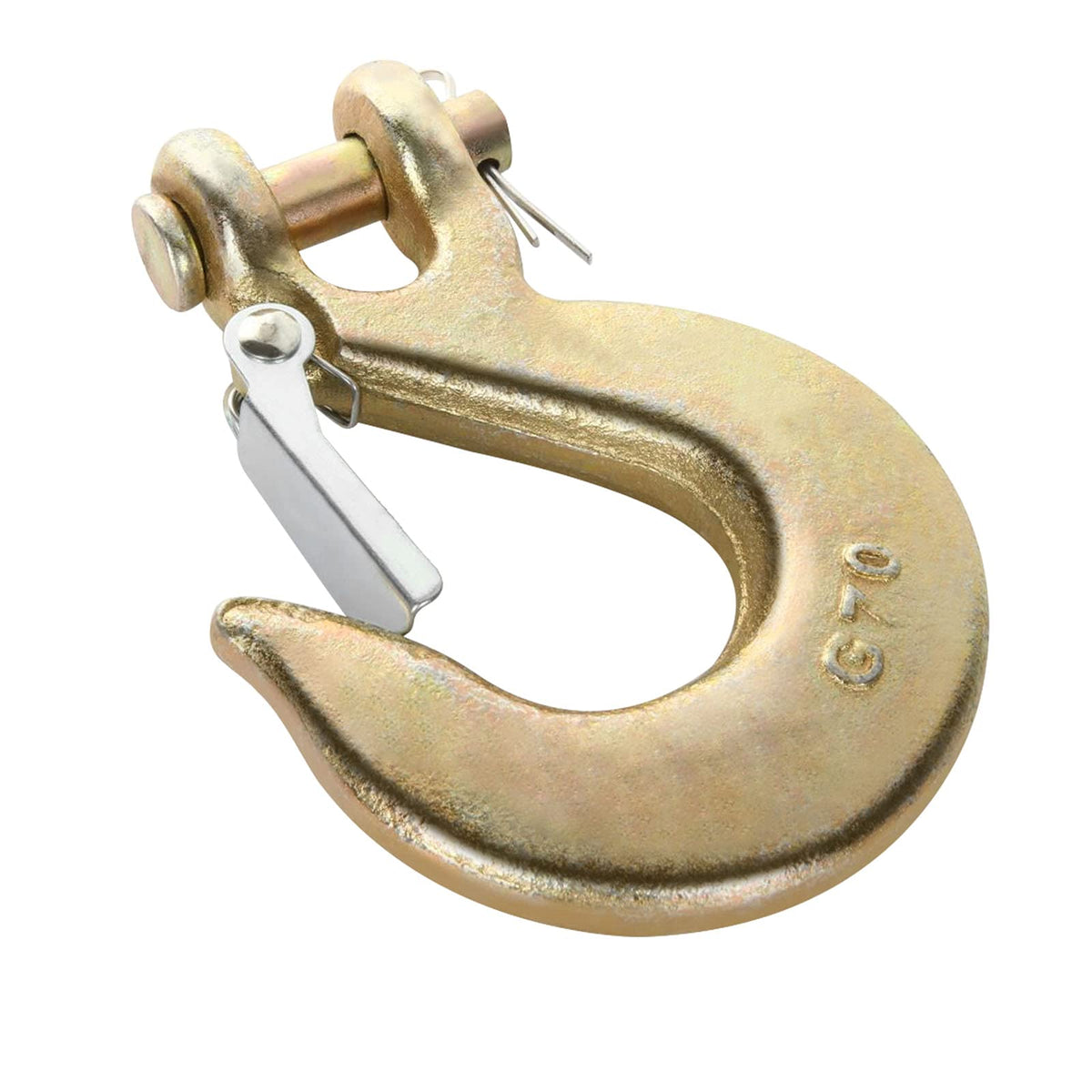 3/8 Inch Heavy Duty Forged Steel Clevis Slip Hook with Latch, 4 Pack W193899