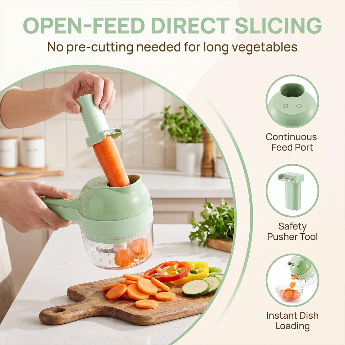 4 in 1 Handheld Electric Vegetable Cutter A771703