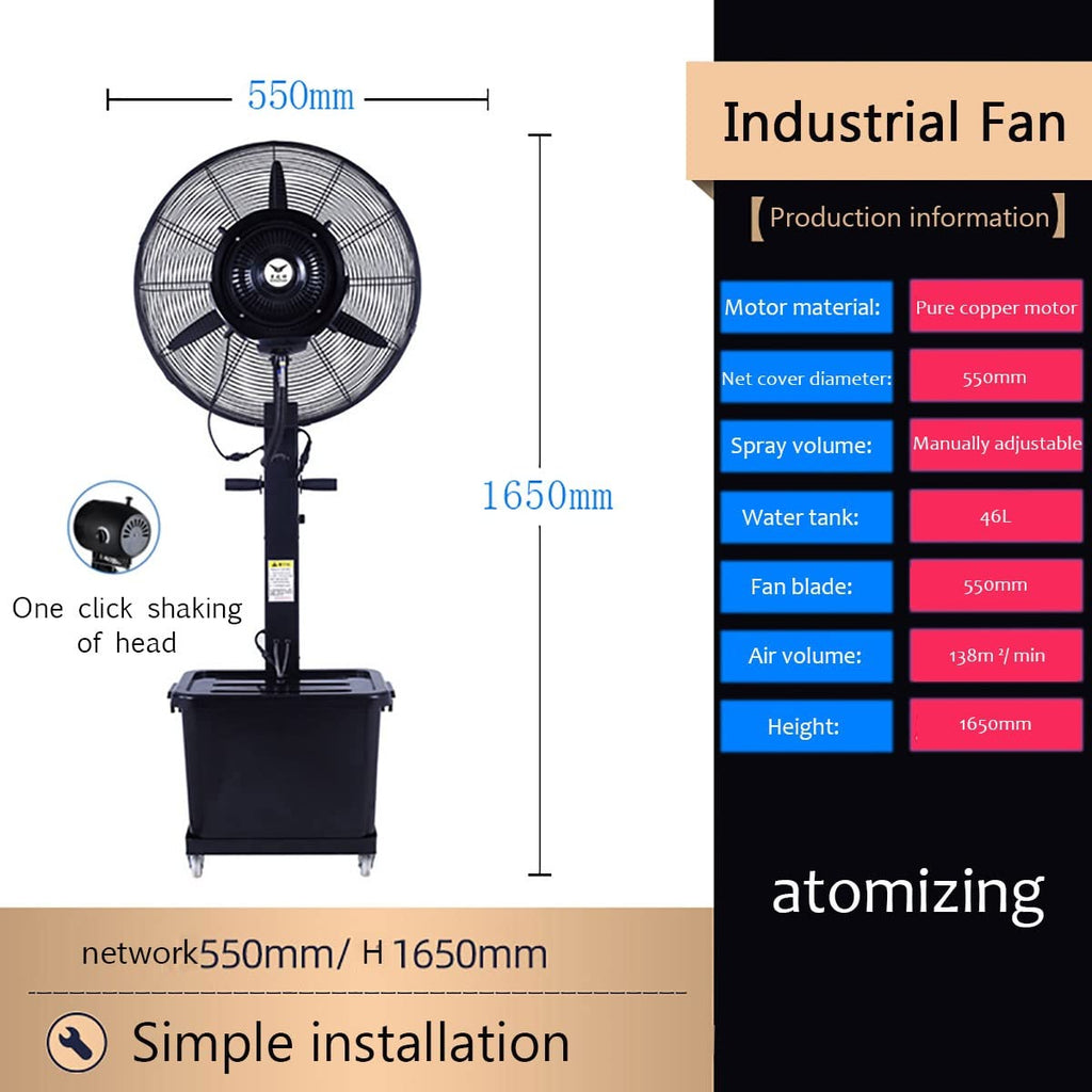 20 Inch High Velocity Metal Floor Fan with 3 Speed Settings Z74801