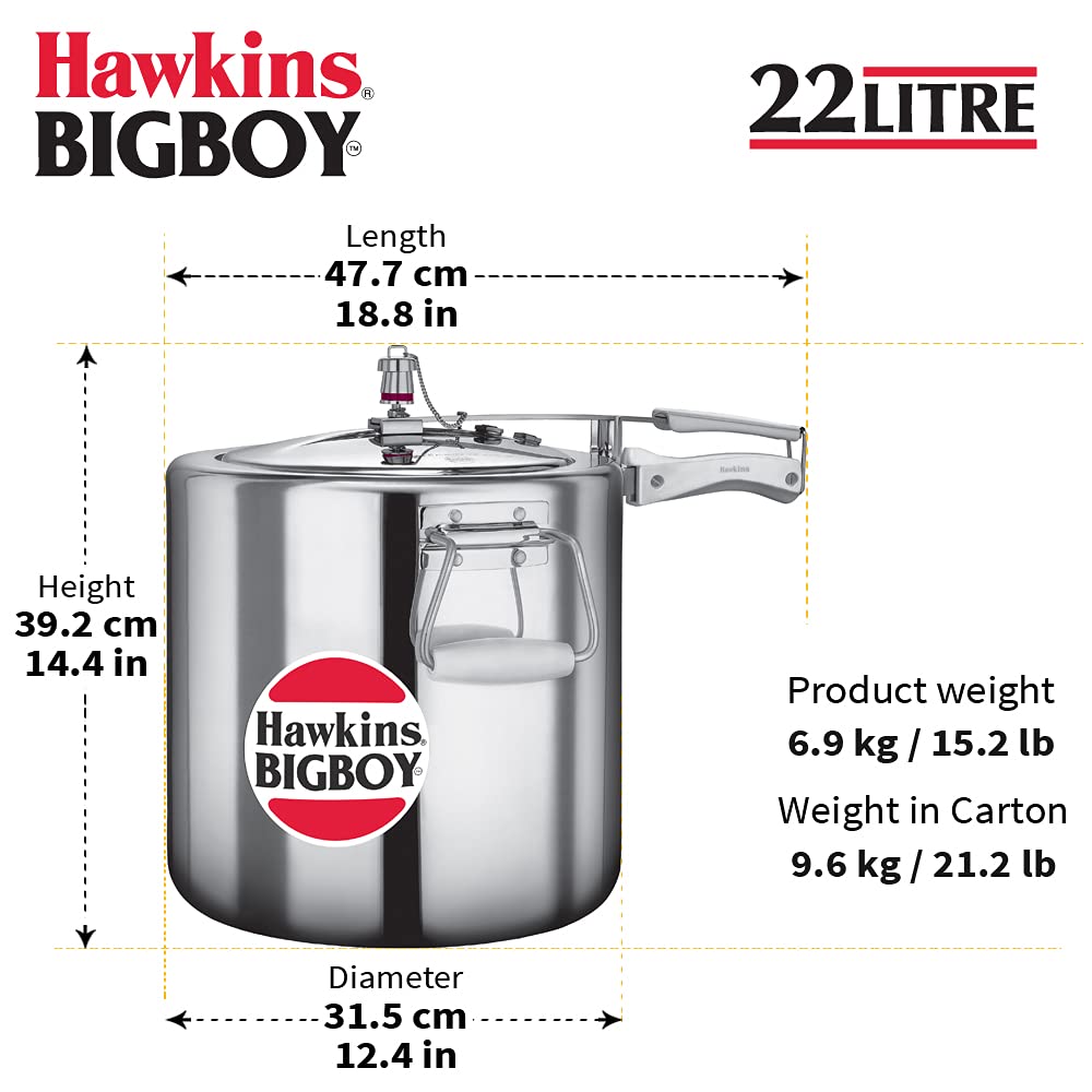 Aluminum Pressure Cooker 22 Litres V236