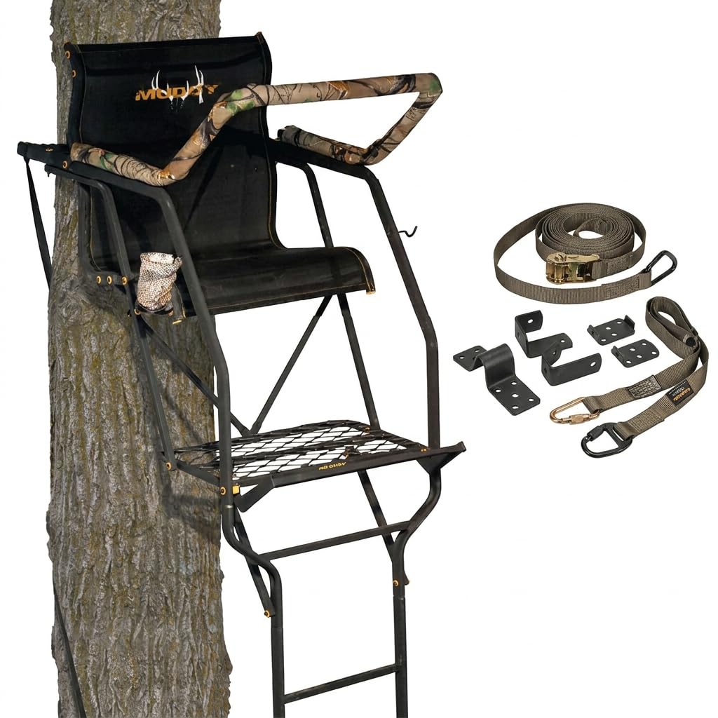 1 Person 21 Foot Climbing Tree Stand with Lumbar Seat O363939
