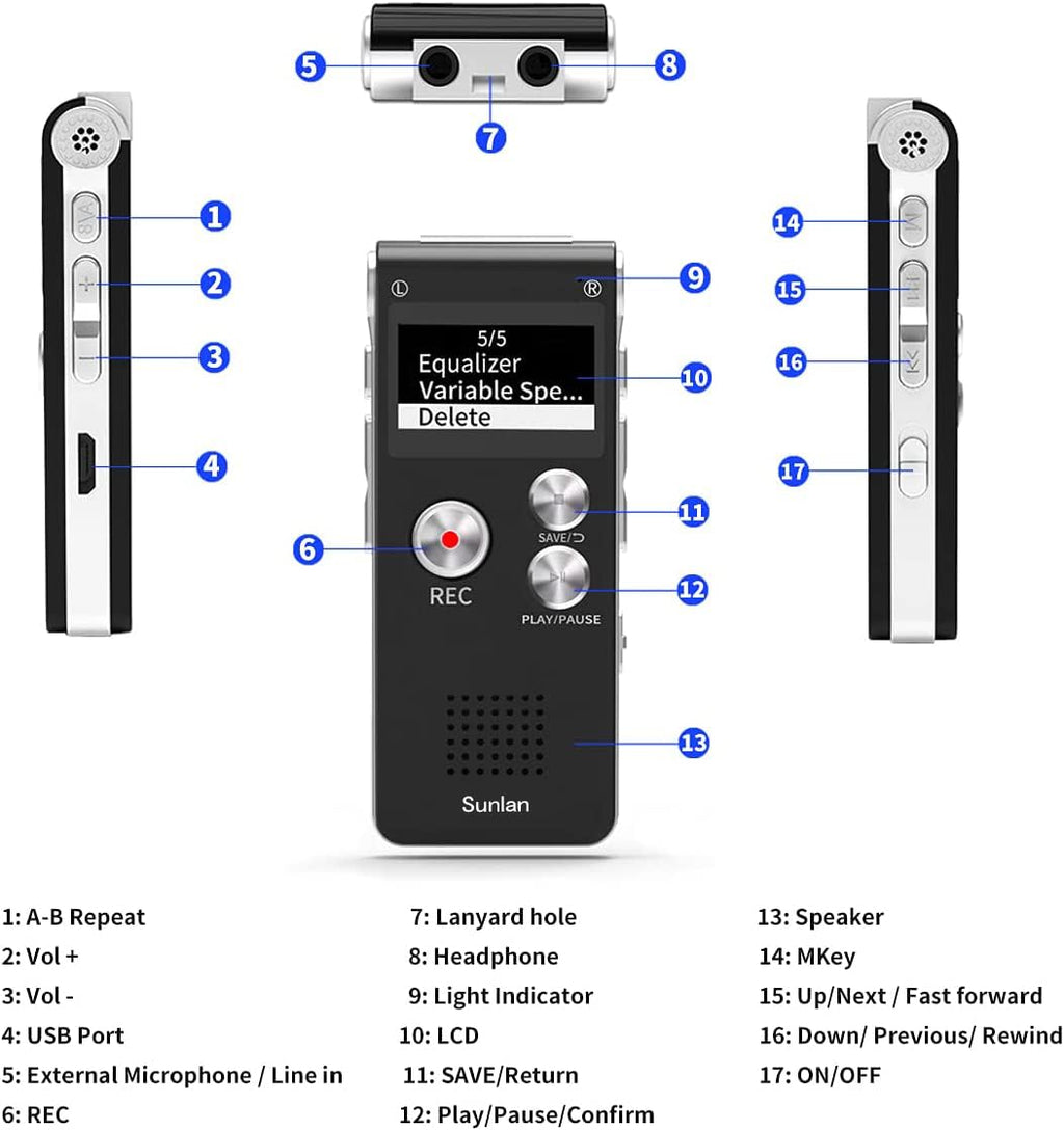 16GB Voice Recorder with Playback R29681