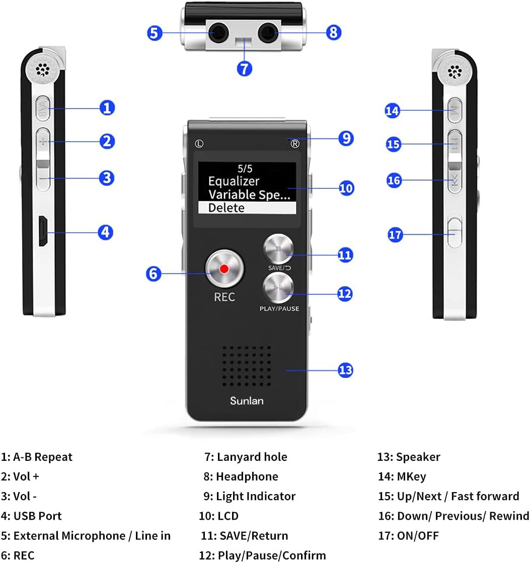 16GB Voice Recorder with Playback R29681