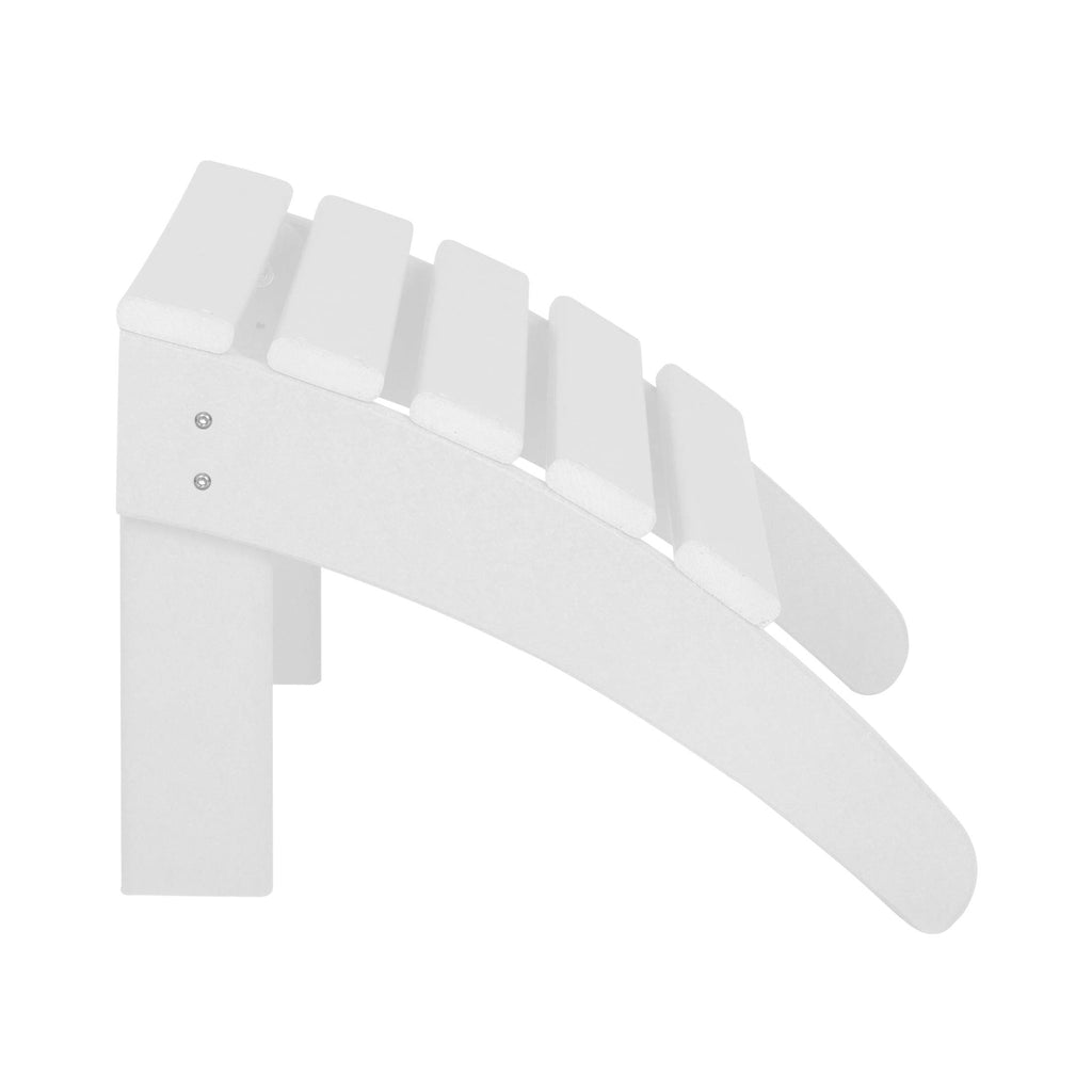 White All Weather Poly Lumber Adirondack Ottoman C793431