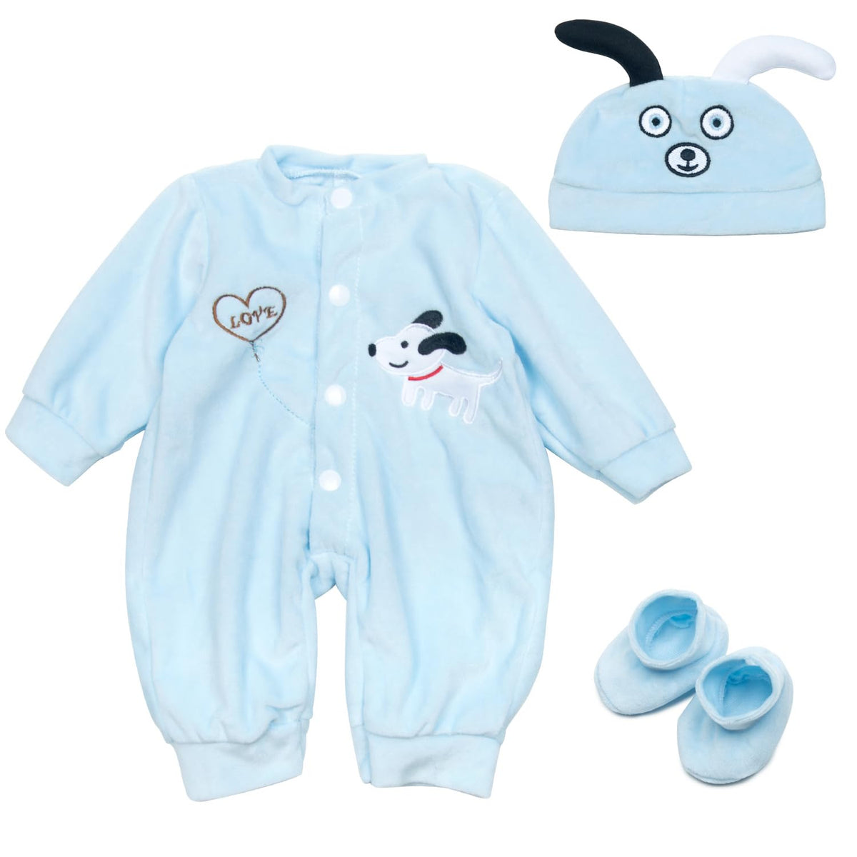 Blue Puppy 3-piece Doll Clothes B37042
