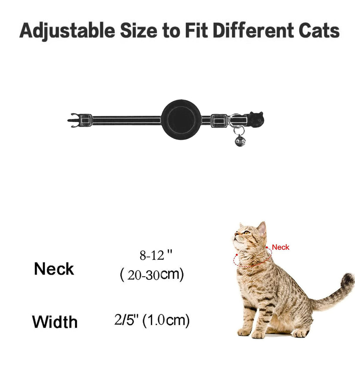 Breakaway Cat Collar with Airtag Holder X168208