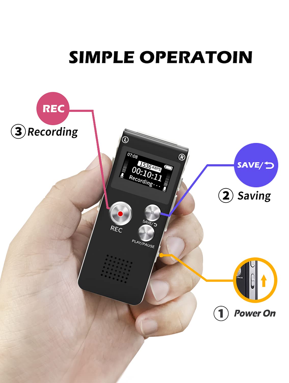 16GB Voice Recorder with Playback R29681
