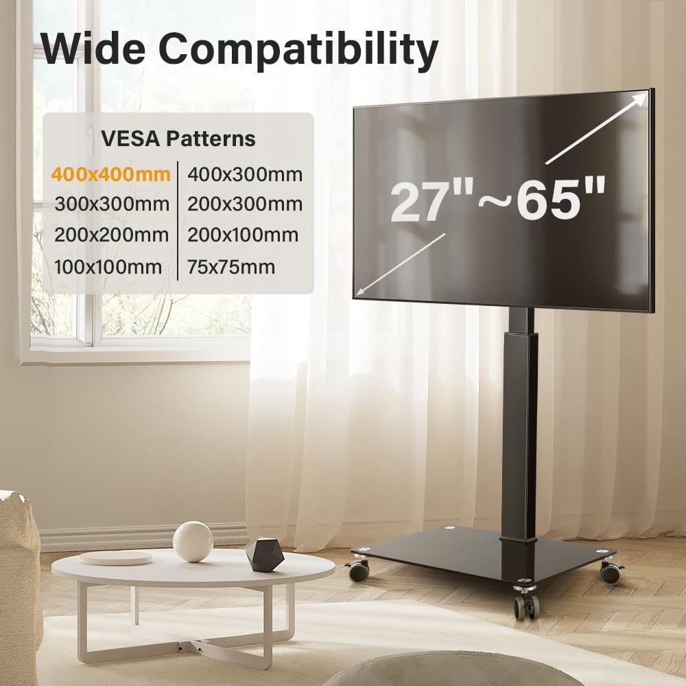 Rolling Floor TV Stand for 27-60 inch LED Screen with Mount Z4823