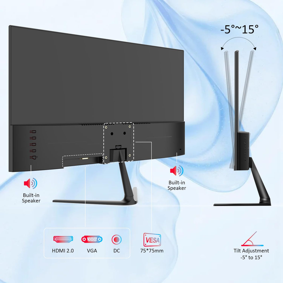 23.8 inch Full HD VA Monitor 75Hz Black M22581