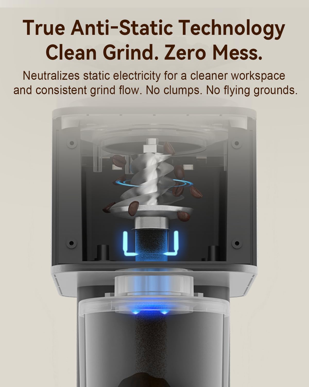 Electric Conical Burr Coffee Grinder with Scale F9655