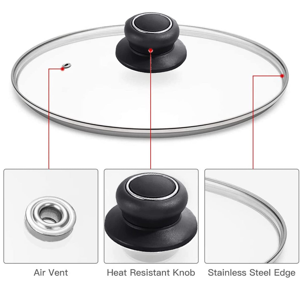 11 Inch Tempered Glass Pan Lid W301