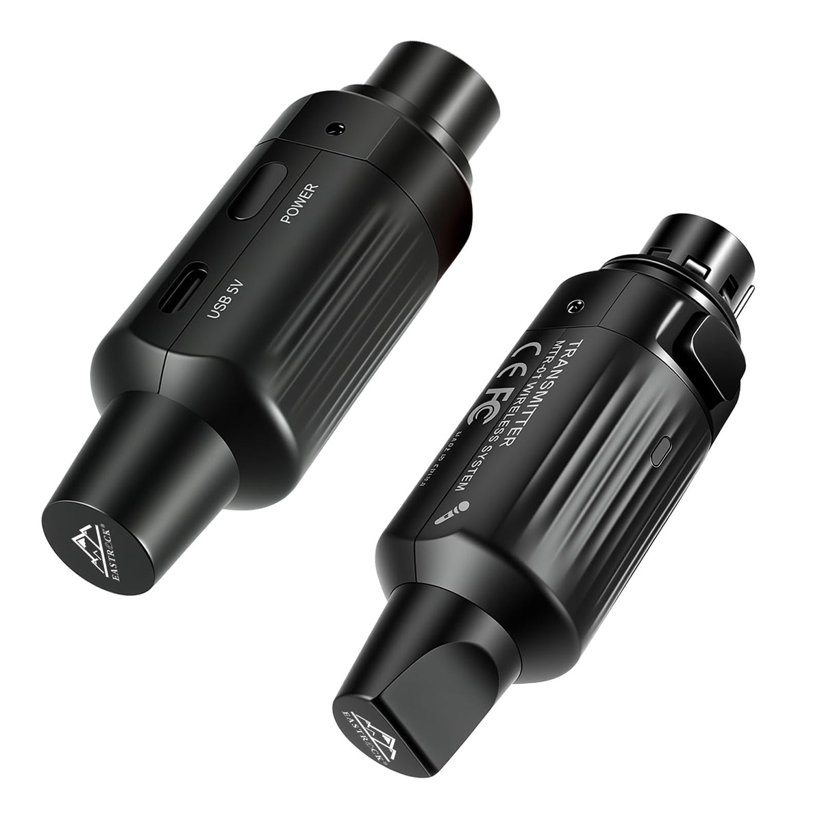 Wireless XLR Transmitter and Receiver for Microphones, 7-Channels 130ft Range, 2.4GHz Auto-Sync, Black Q180