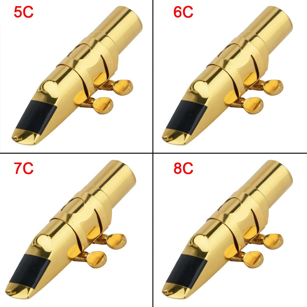 Alto Saxophone Mouthpiece with Cap and Ligature Gold 5C K50338