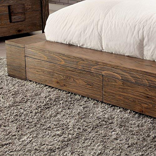 California King Walnut Platform Bed I1531