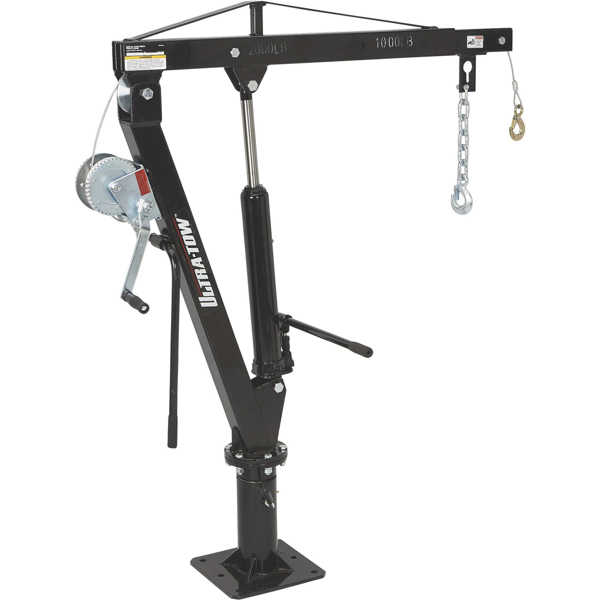 Hydraulic Pickup Truck Crane with Hand Winch 2000-Lb. Capacity H60811