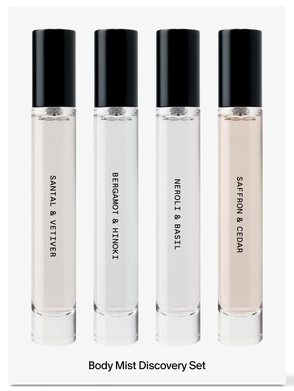 Body Mist Discovery Set, 4 Mini Fragrance Sprays, 0.34 oz Each O335