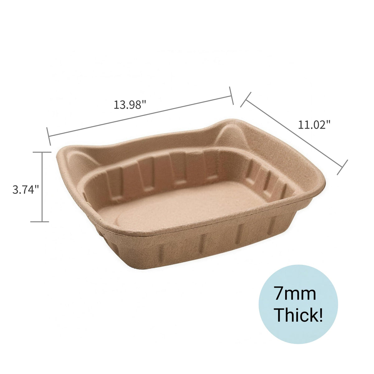 6 Pack Jumbo Disposable Kitten Litter Box N568