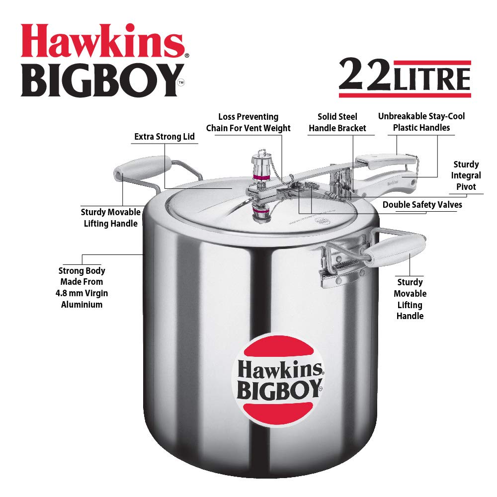 Aluminum Pressure Cooker 22 Litres V236