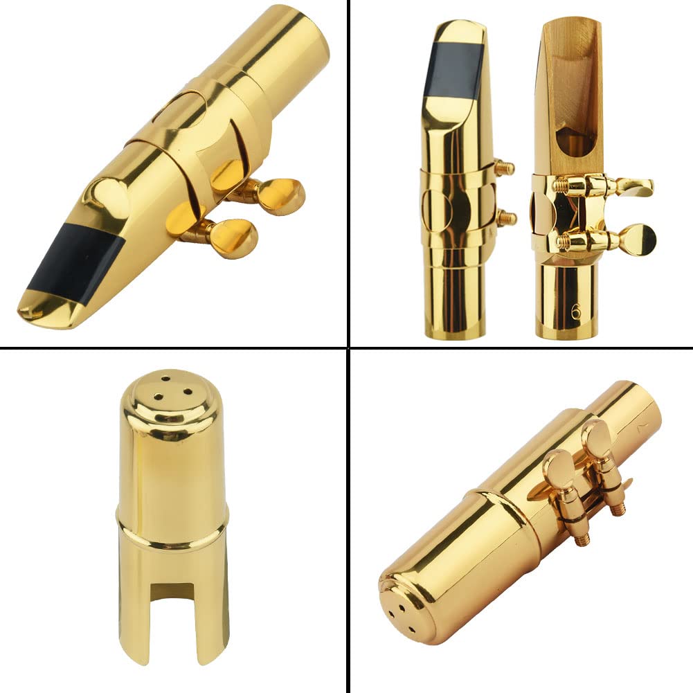 Alto Saxophone Mouthpiece with Cap and Ligature Gold 5C K50338