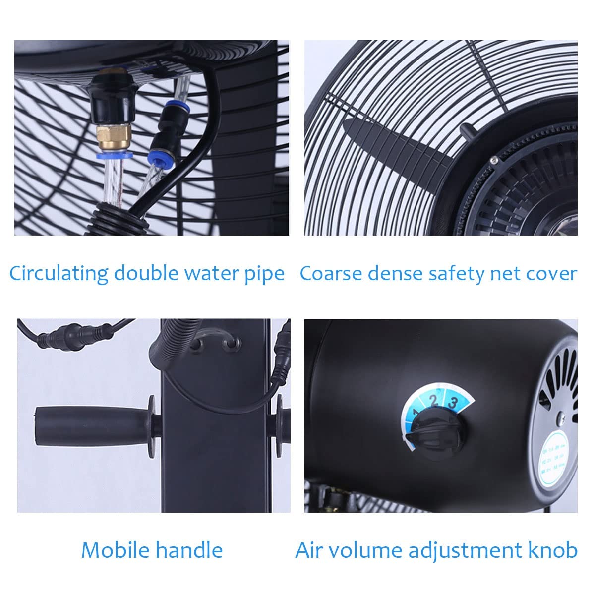 20 Inch High Velocity Metal Floor Fan with 3 Speed Settings Z74801