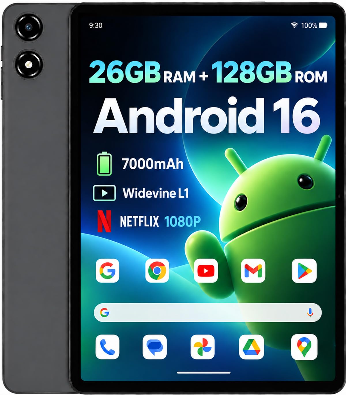 10 inch Tablet with 26GB RAM 128GB ROM 7000 mAh N872767