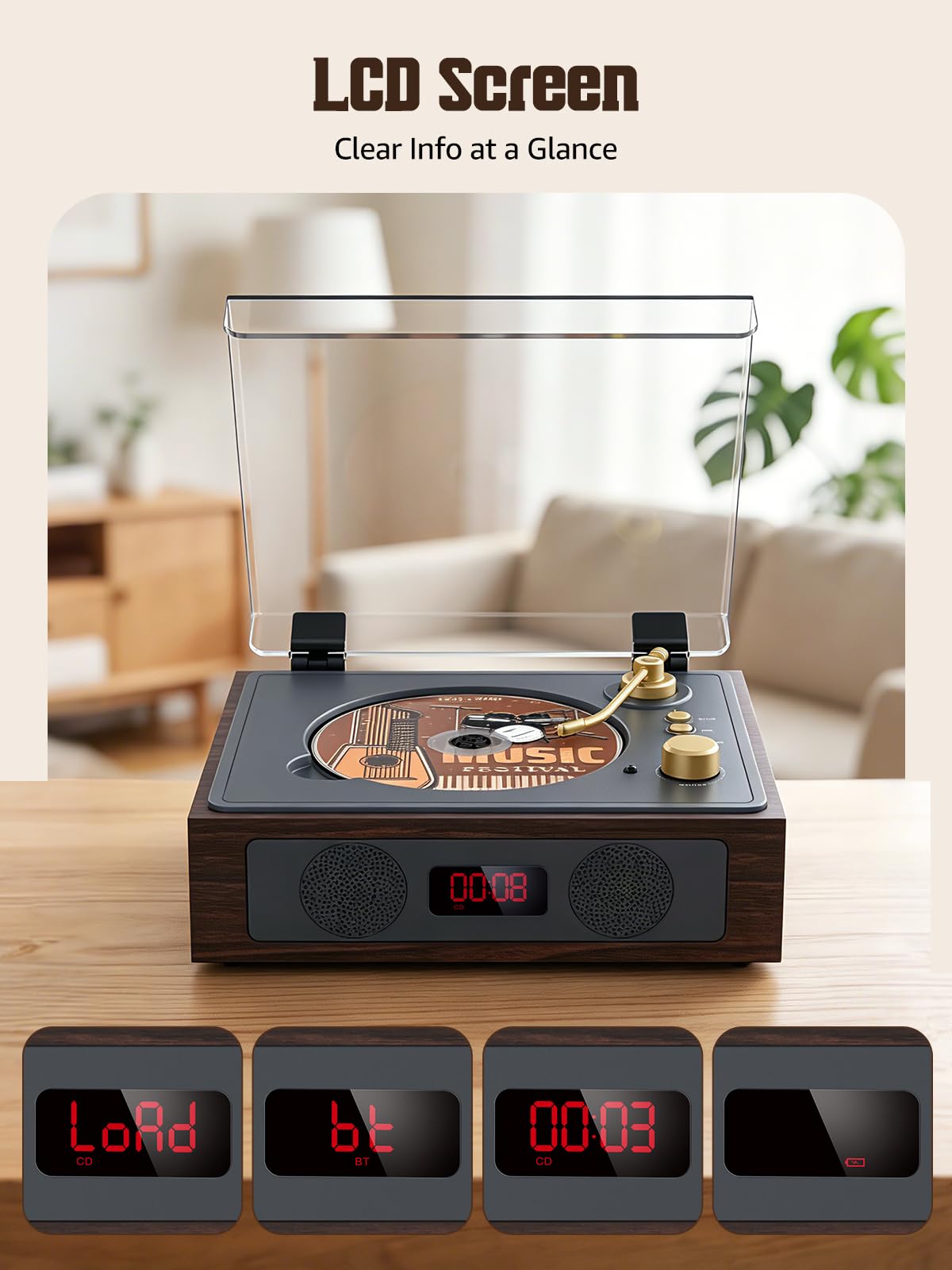 Portable CD Player with Built-in Speakers Bluetooth T843671