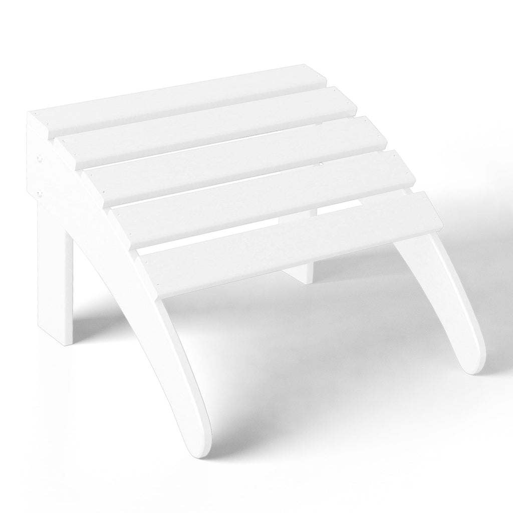 White All Weather Poly Lumber Adirondack Ottoman C793431