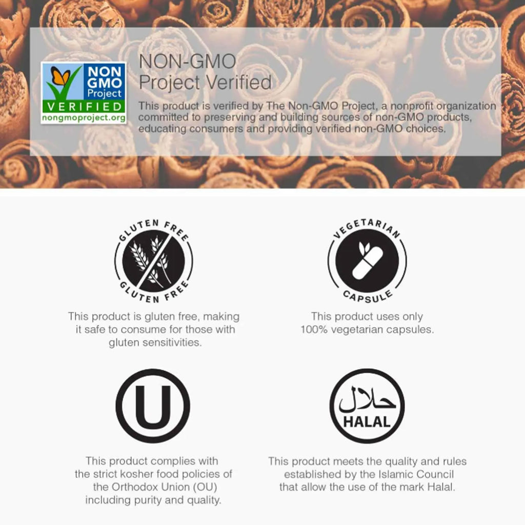 Cinnamon Supplement 1000mg 400 Vegetarian Capsules V698946