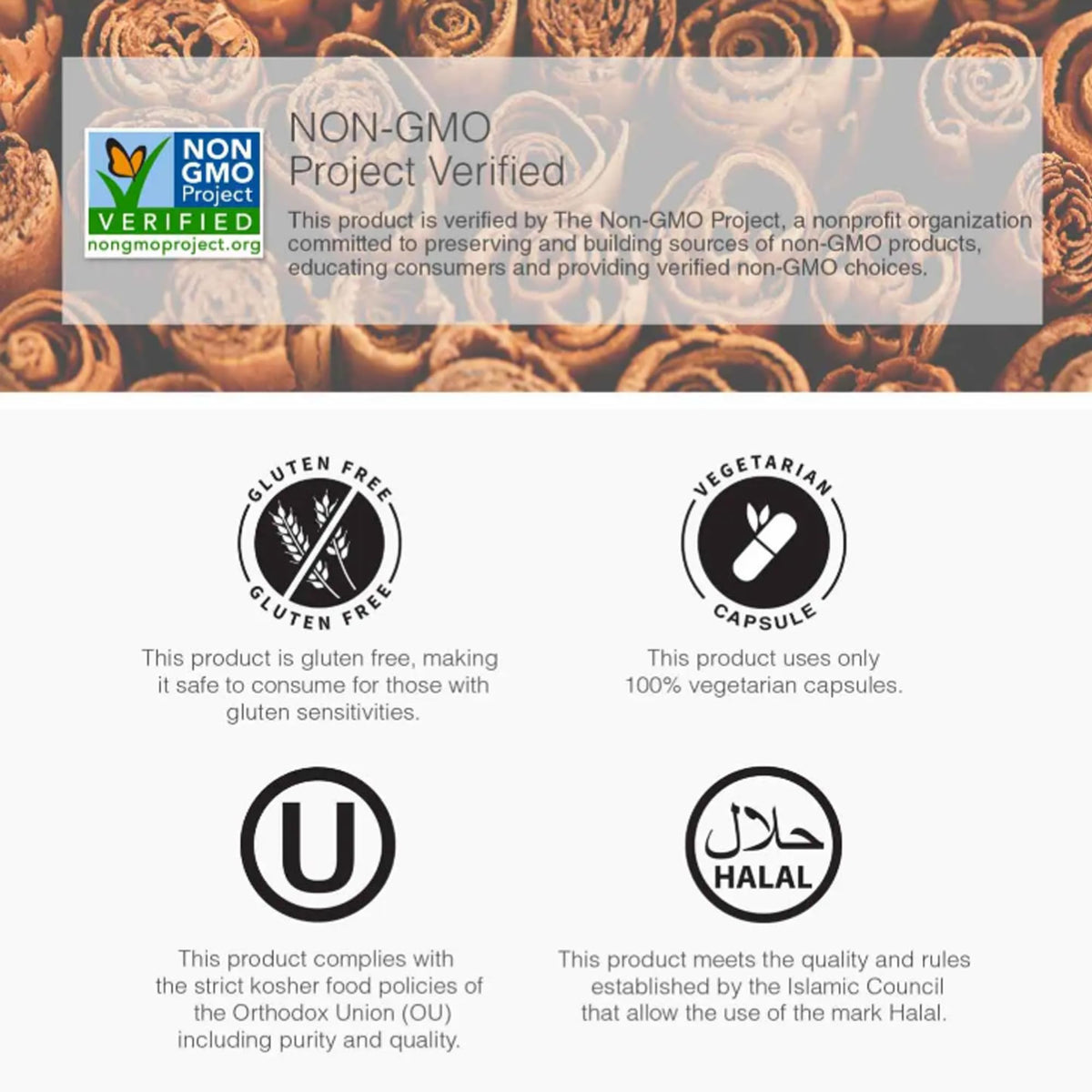 Cinnamon Supplement 1000mg 400 Vegetarian Capsules V698946